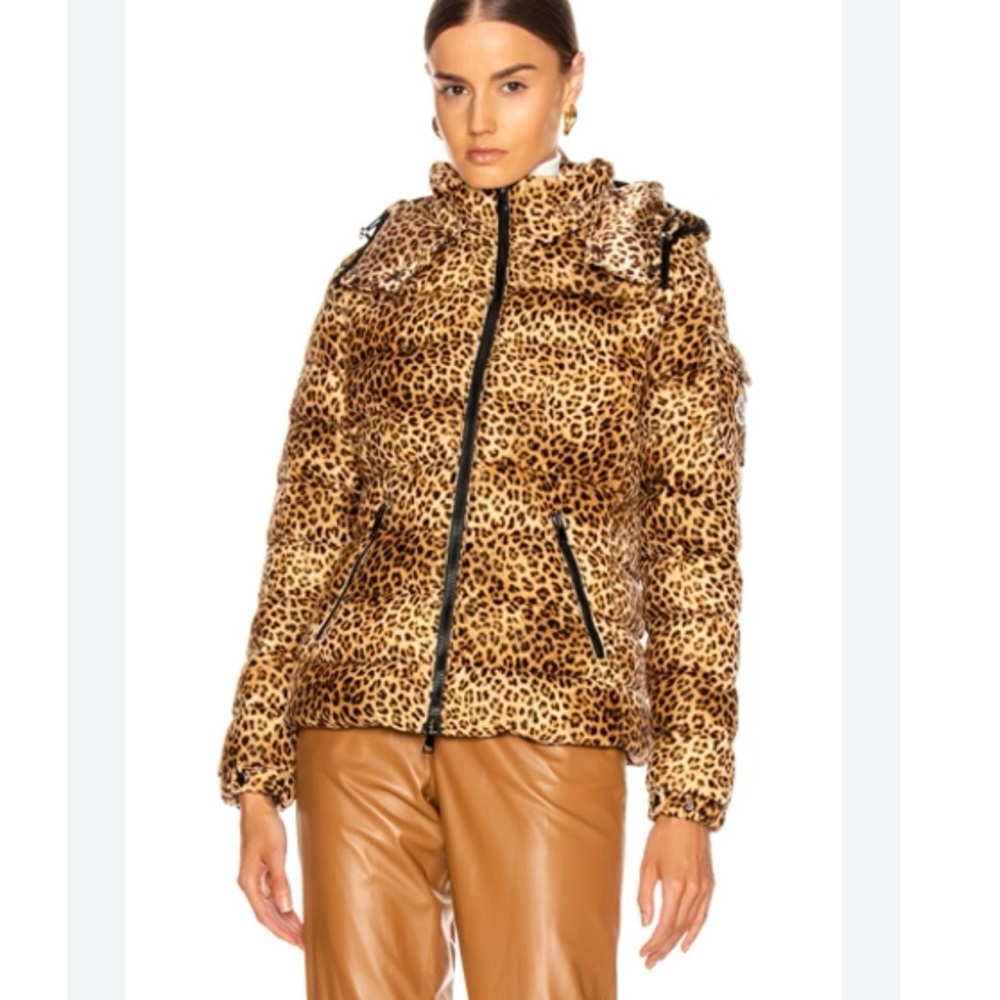 Moncler Bady Leopard Print Down Coat Size 00 - image 4